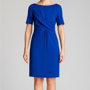 Moschino Women’s Dress Size 8 Shift Cross Over Front Designer Quiet Luxury